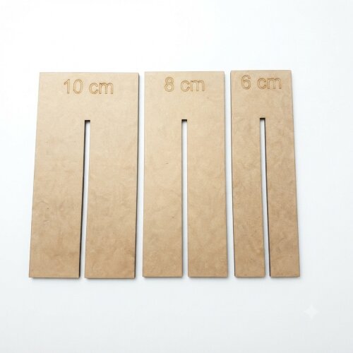 Kit de 3 Gabaritos para Laços em MDF Cru | Molde para Laceira