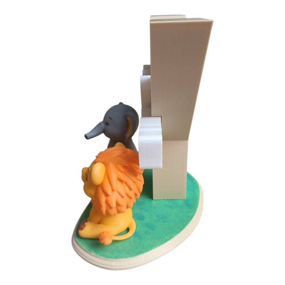 Letreiro personalizado inicial e nome - tema Safari 3D - 16 cm - 
