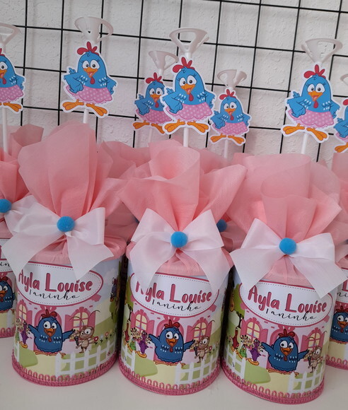Centro de Mesa Galinha Pintadinha Rosa