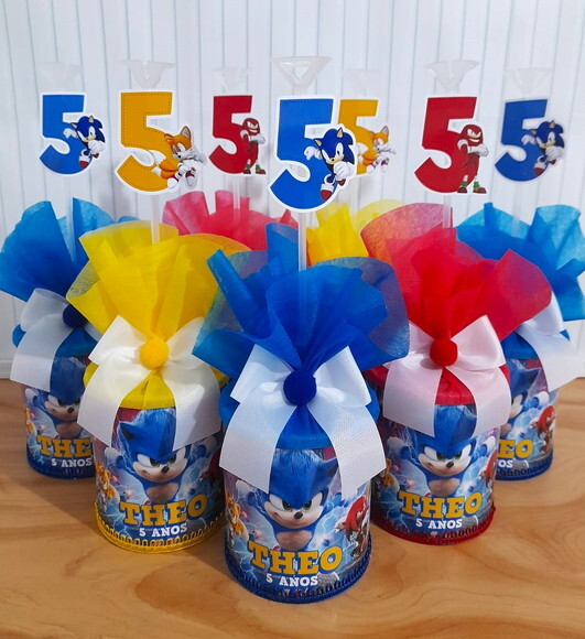 Centro de Mesa Sonic (latas)