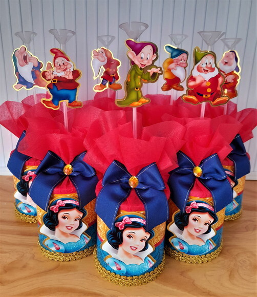 Centros de Mesa Branca de Neve Luxo