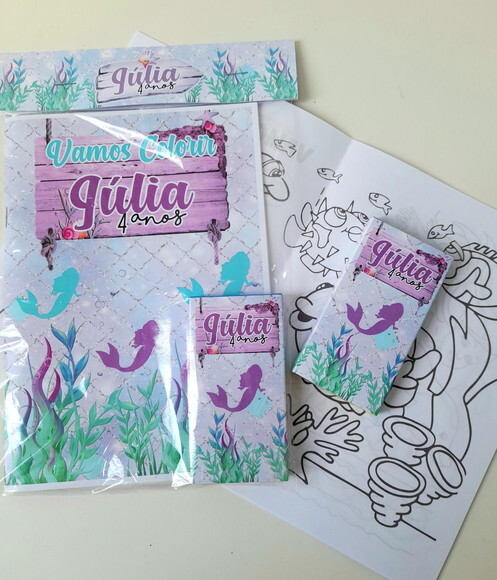 Kit de Colorir Sereia