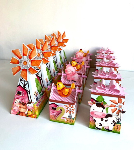 Kit Fazendinha Rosa - 24 Caixas