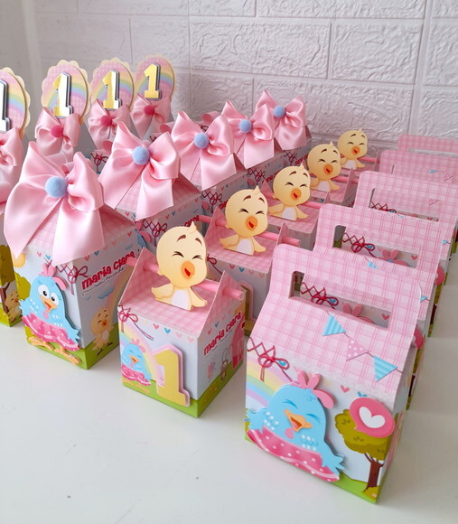 Kit Galinha Pintadinha Rosa - 50 Itens