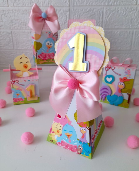 Kit Galinha Pintadinha Rosa - 40 Itens