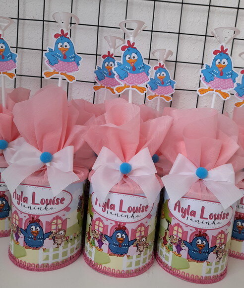 Centro de Mesa Galinha Pintadinha Rosa