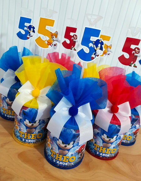 Centro de Mesa Sonic (latas)