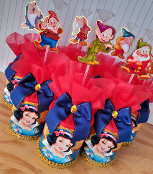 Centros de Mesa Branca de Neve Luxo