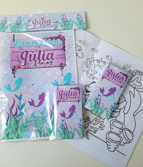 Kit de Colorir Sereia