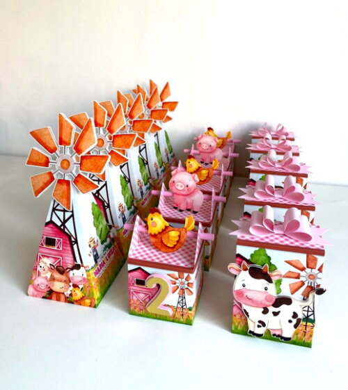 Kit Fazendinha Rosa - 15 Caixas