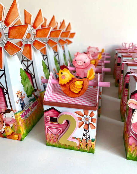 Kit Fazendinha Rosa - 24 Caixas