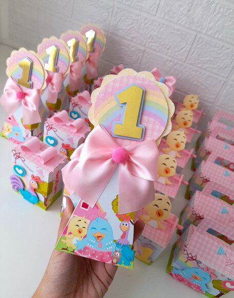Kit Galinha Pintadinha Rosa - 20 Itens