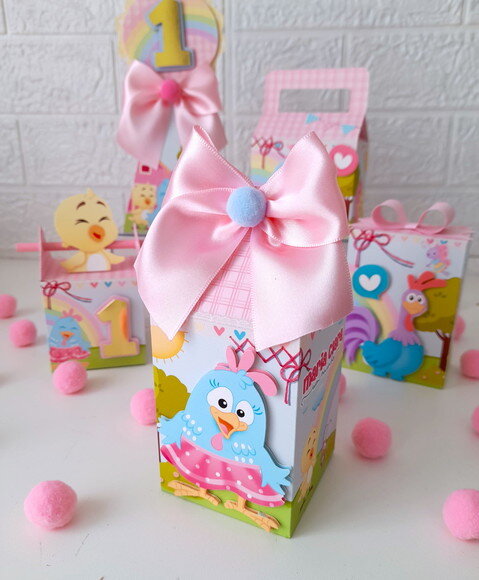 Kit Galinha Pintadinha Rosa - 30 Itens