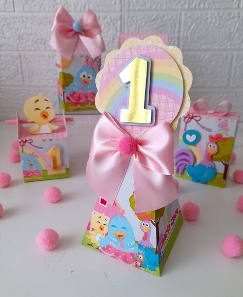 Kit Galinha Pintadinha Rosa - 40 Itens