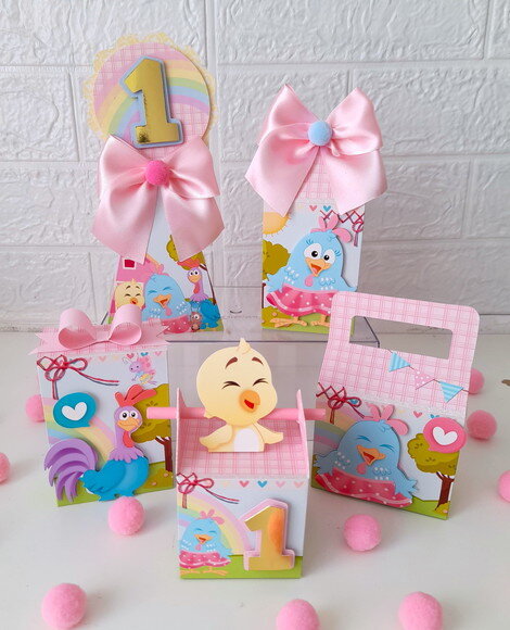 Kit Galinha Pintadinha Rosa - 30 Itens