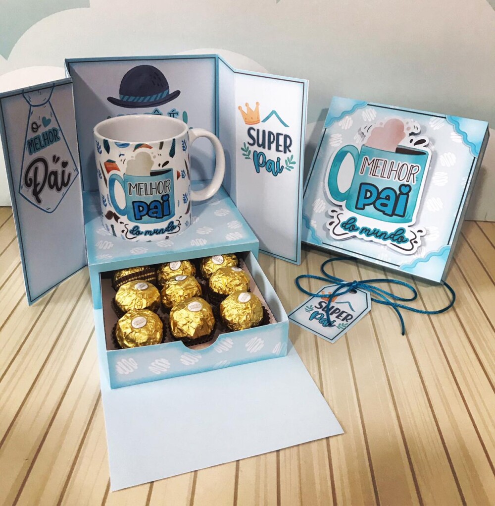 ARQUIVO DE CORTE - Kit caixas para Dia dos Pais PDF E STUDIO