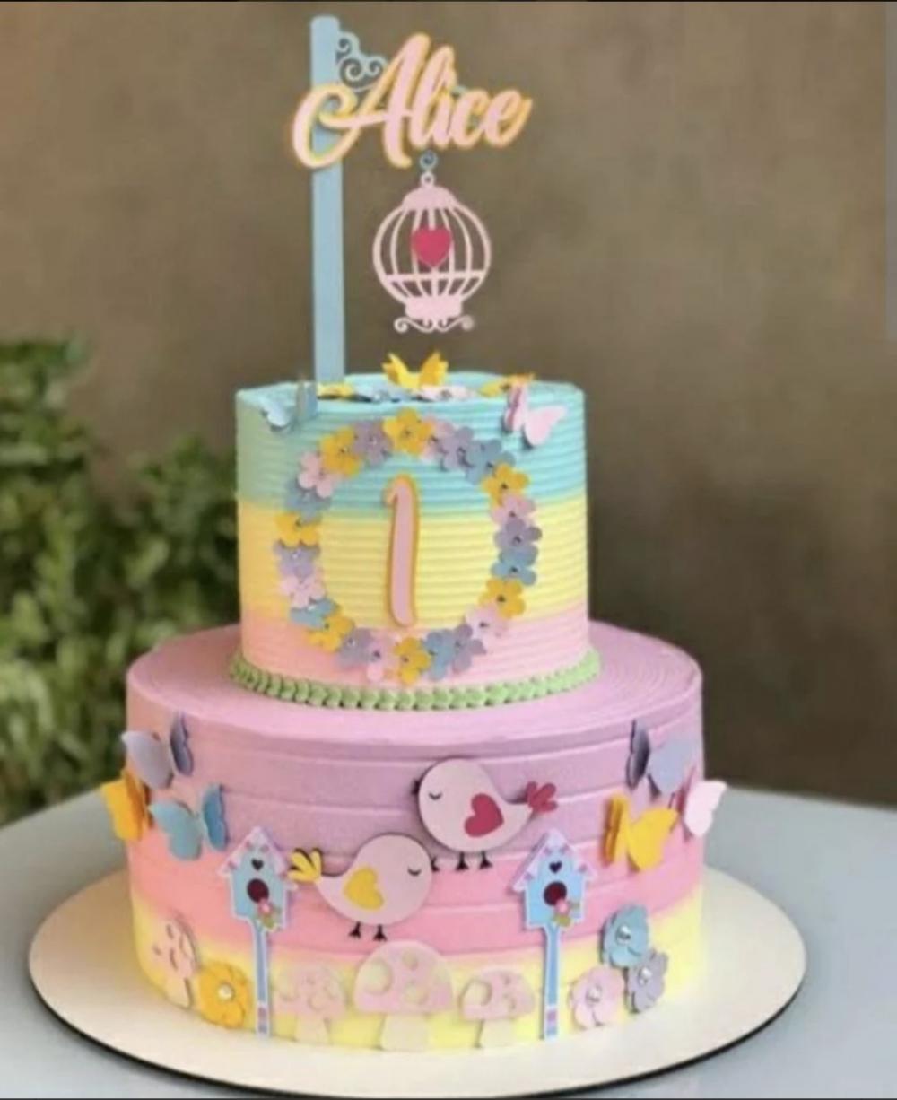 TOPO DE BOLO JARDIM ENCANTADO ALICE - STUDIO