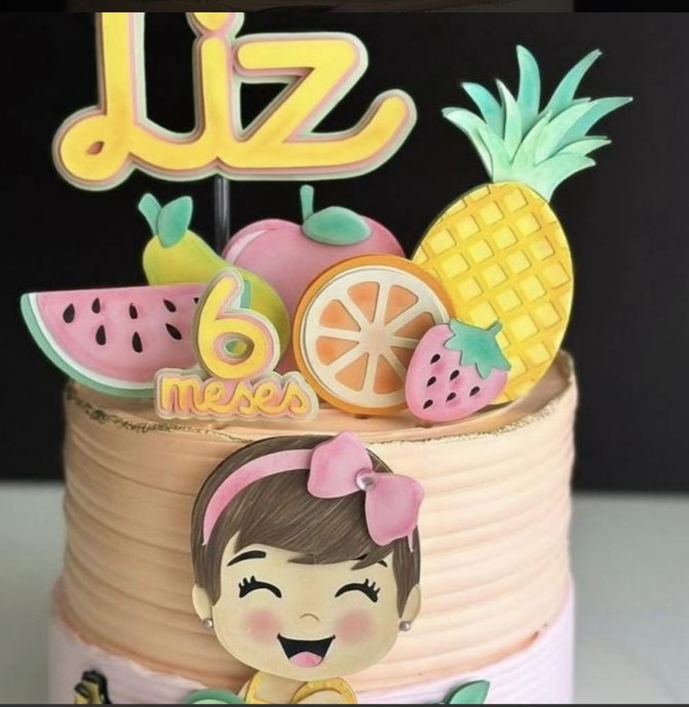 TOPO DE BOLO FRUTINHAS LIZ - STUDIO
