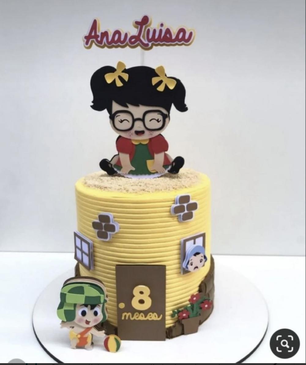 TOPO DE BOLO CHIQUINHA ANA LUISA - STUDIO