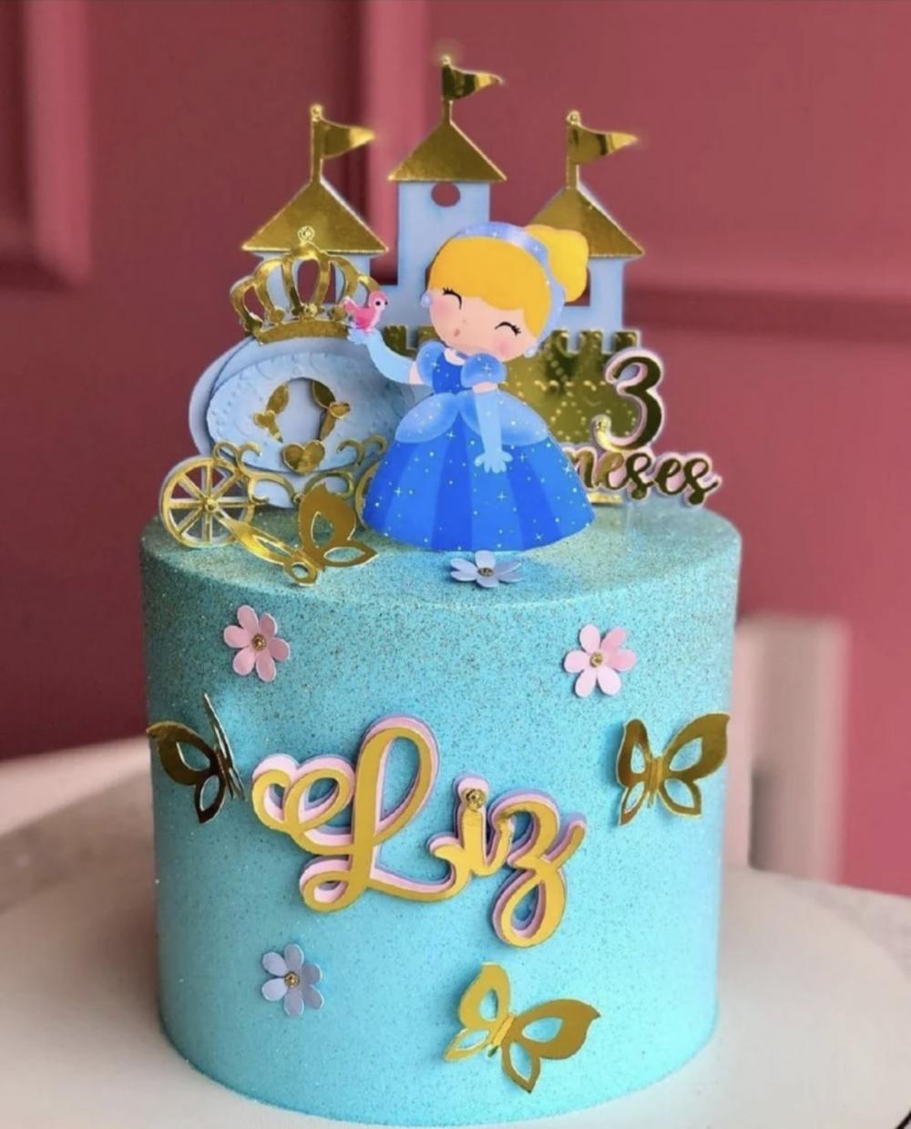 TOPO DE BOLO CINDERELA LIZ - STUDIO