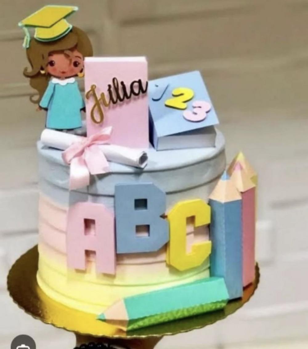 TOPO DE BOLO ABC JULIA - STUDIO