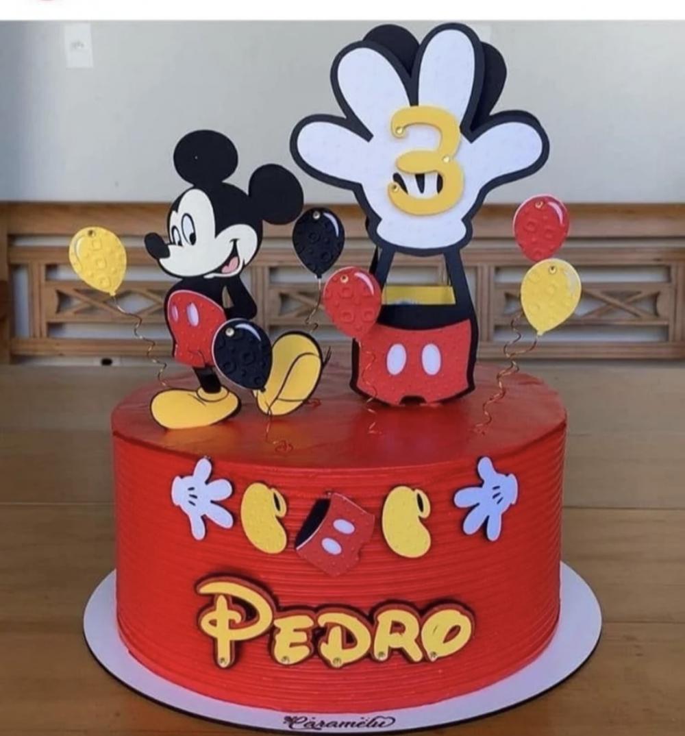 TOPO DE BOLO MICKEY PEDRO - STUDIO