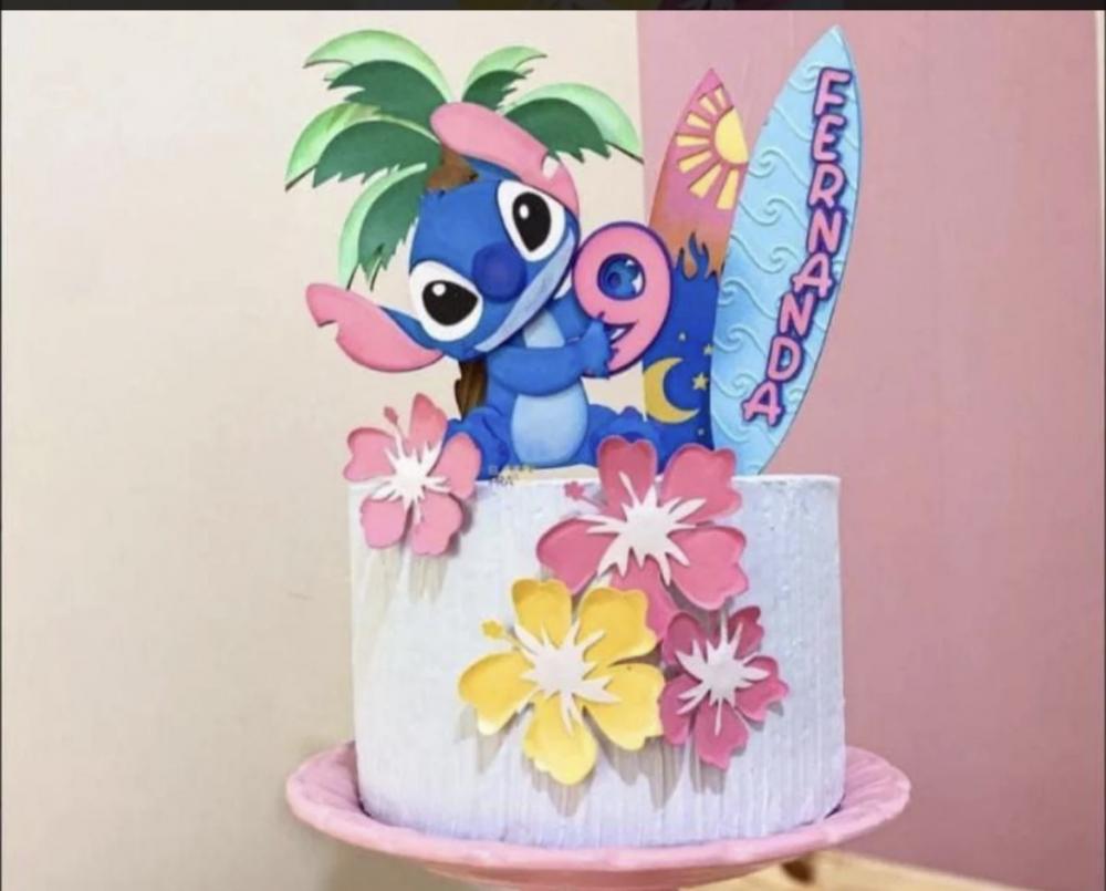 TOPO DE BOLO STITCH FERNANDA - STUDIO