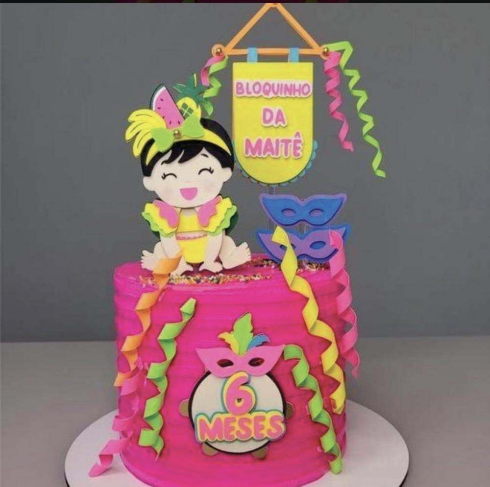 TOPO DE BOLO BLOQUINHO DA MAITÊ - STUDIO