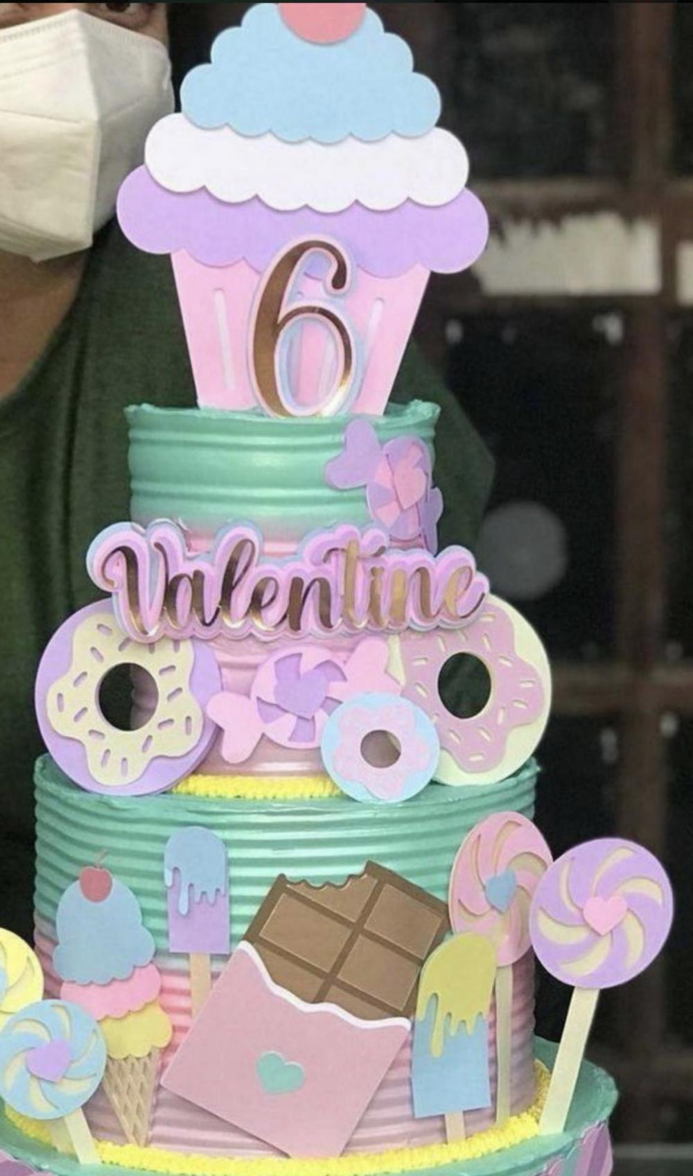 TOPO DE BOLO GULOSEIMAS VALENTINE - STUDIO