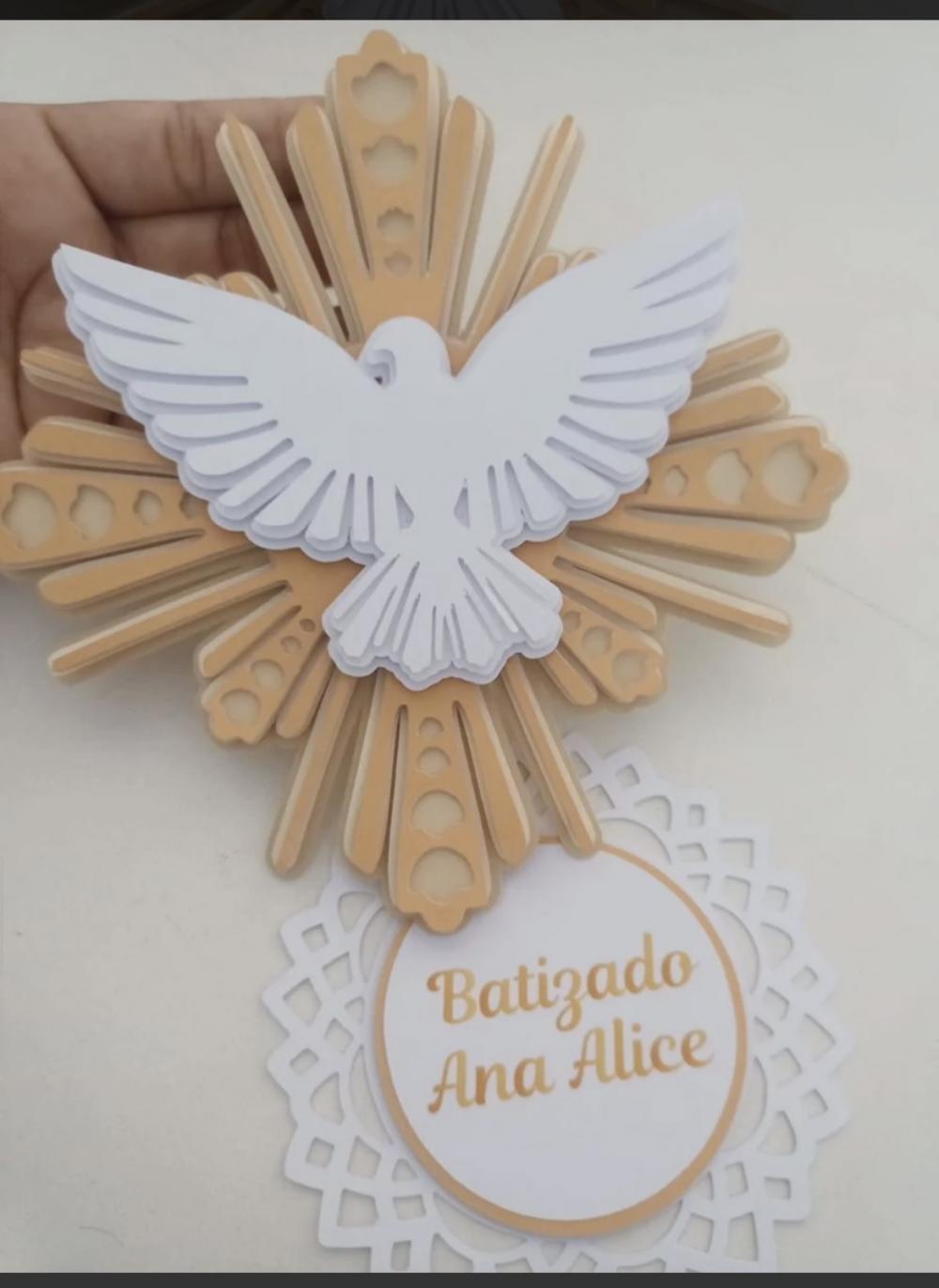 Topo de Bolo Batizado Alice -Studio