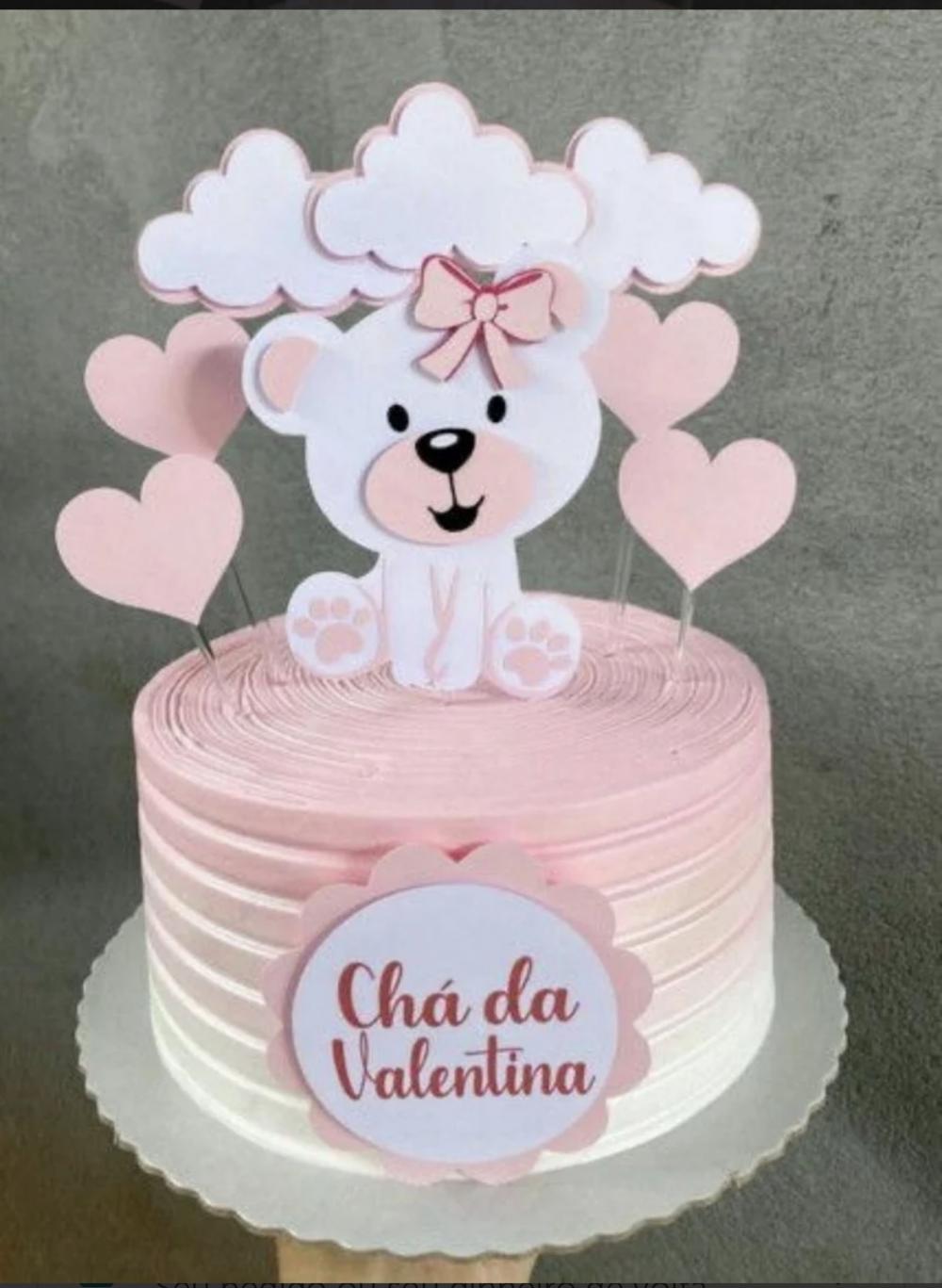 Topo de Bolo Chá Revelação Camadas -studio