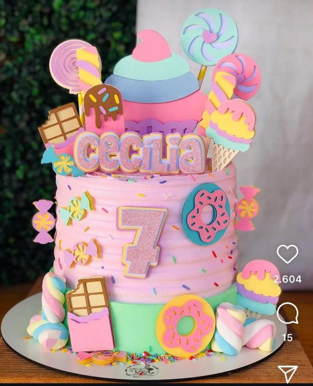 Topo de Bolo Guloseimas Cecília - studio