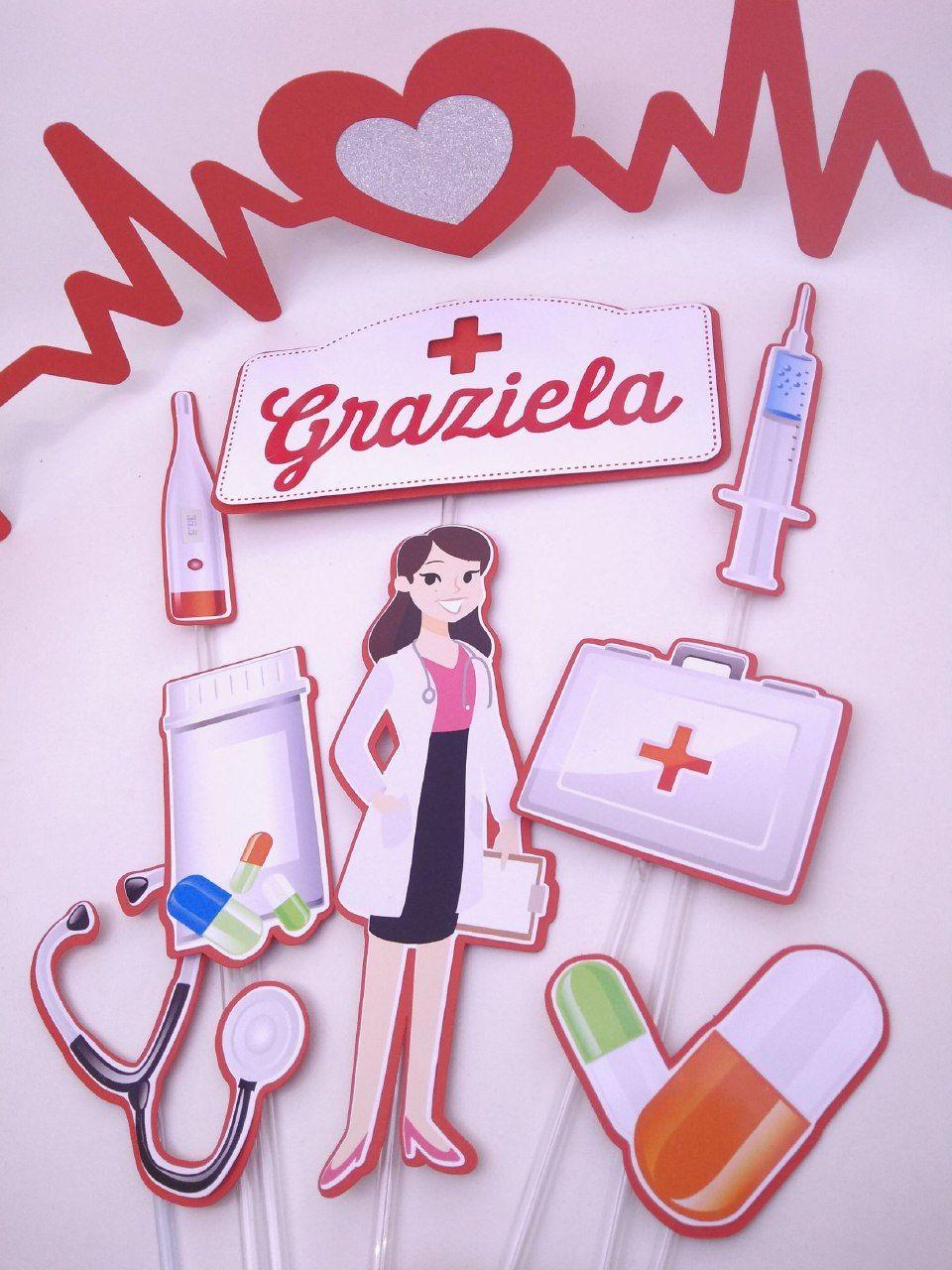 Topo de Bolo Enfermeira Graziela -Studio