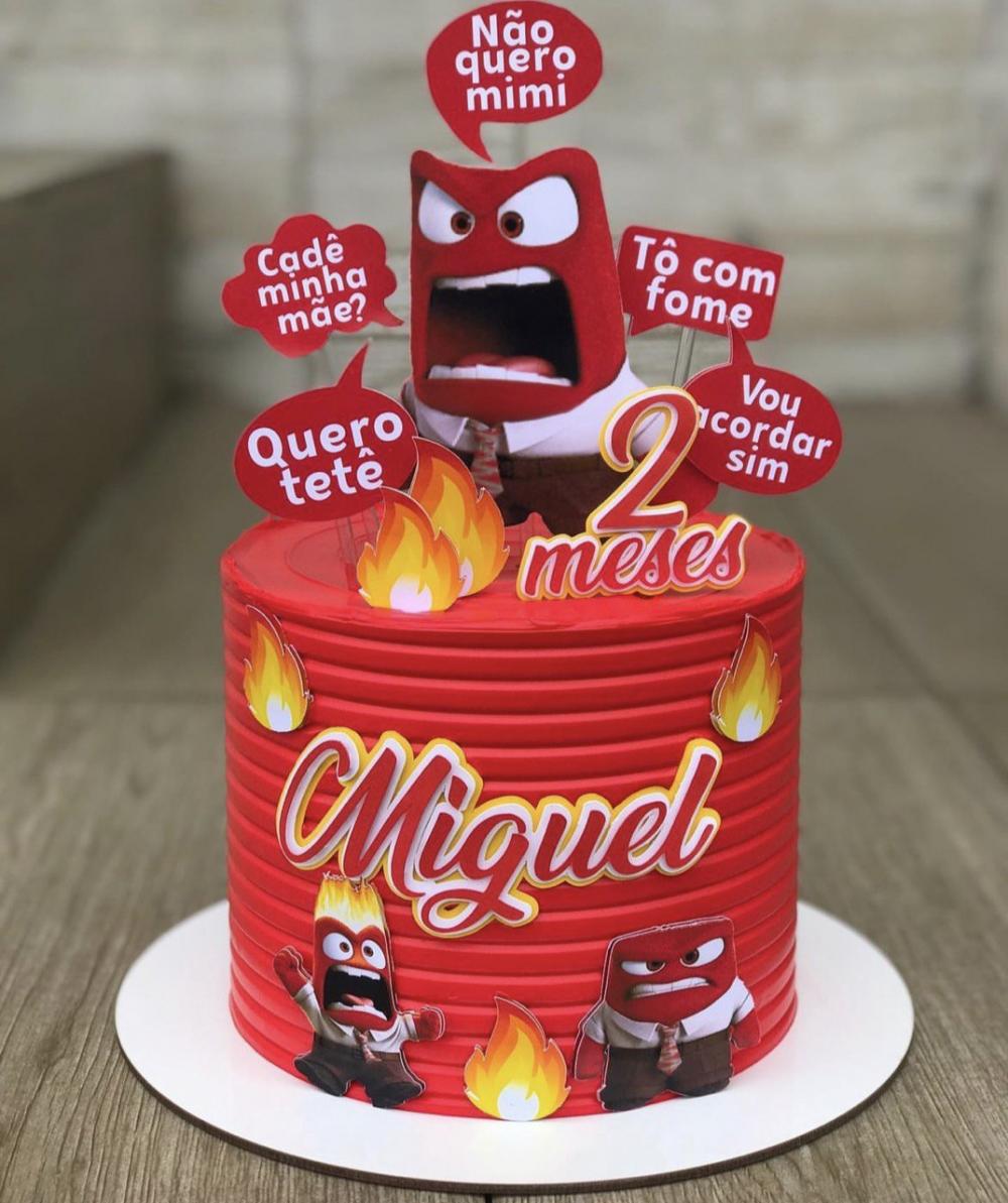 Topo de Bolo Divertidamente Miguel - studio