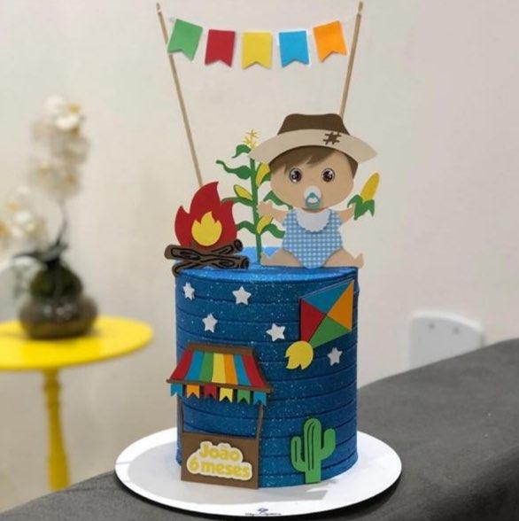 Topo de Bolo Junino João - studio