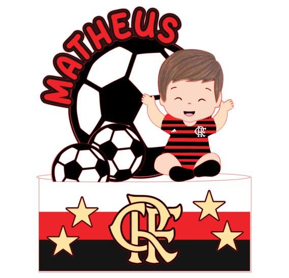 Topo de Bolo Flamengo Baby Matheus - studio