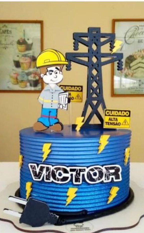 Topo de Bolo Engenharia Elétrica Victor - Studio