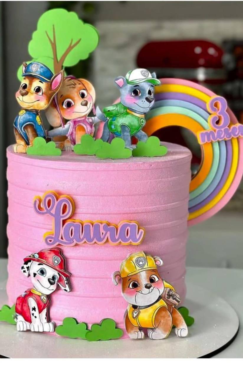 Topo de Bolo Patrulha Canina Laura - Studio