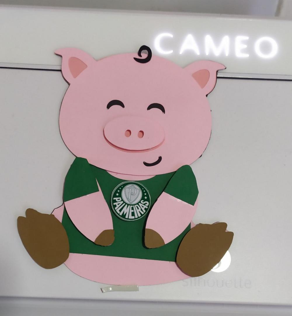 Topo de Bolo Porco Palmeiras- Studio