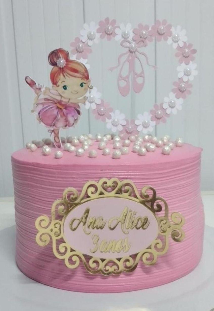 Topo de Bolo BailarinaAne Alice - Studio
