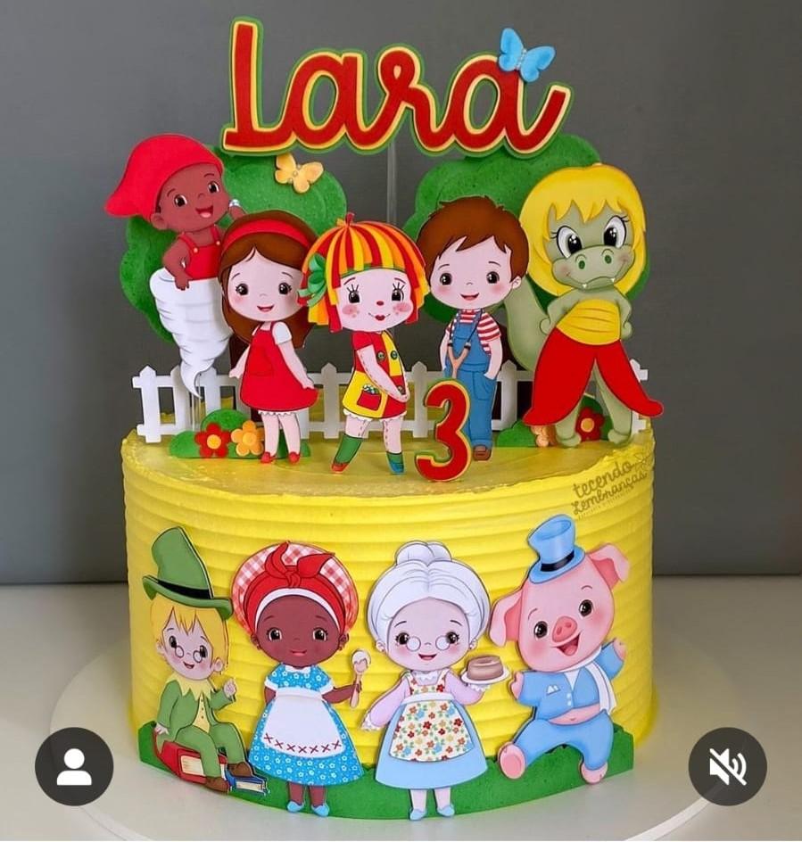 Topo de Bolo Emília Lara - Studio