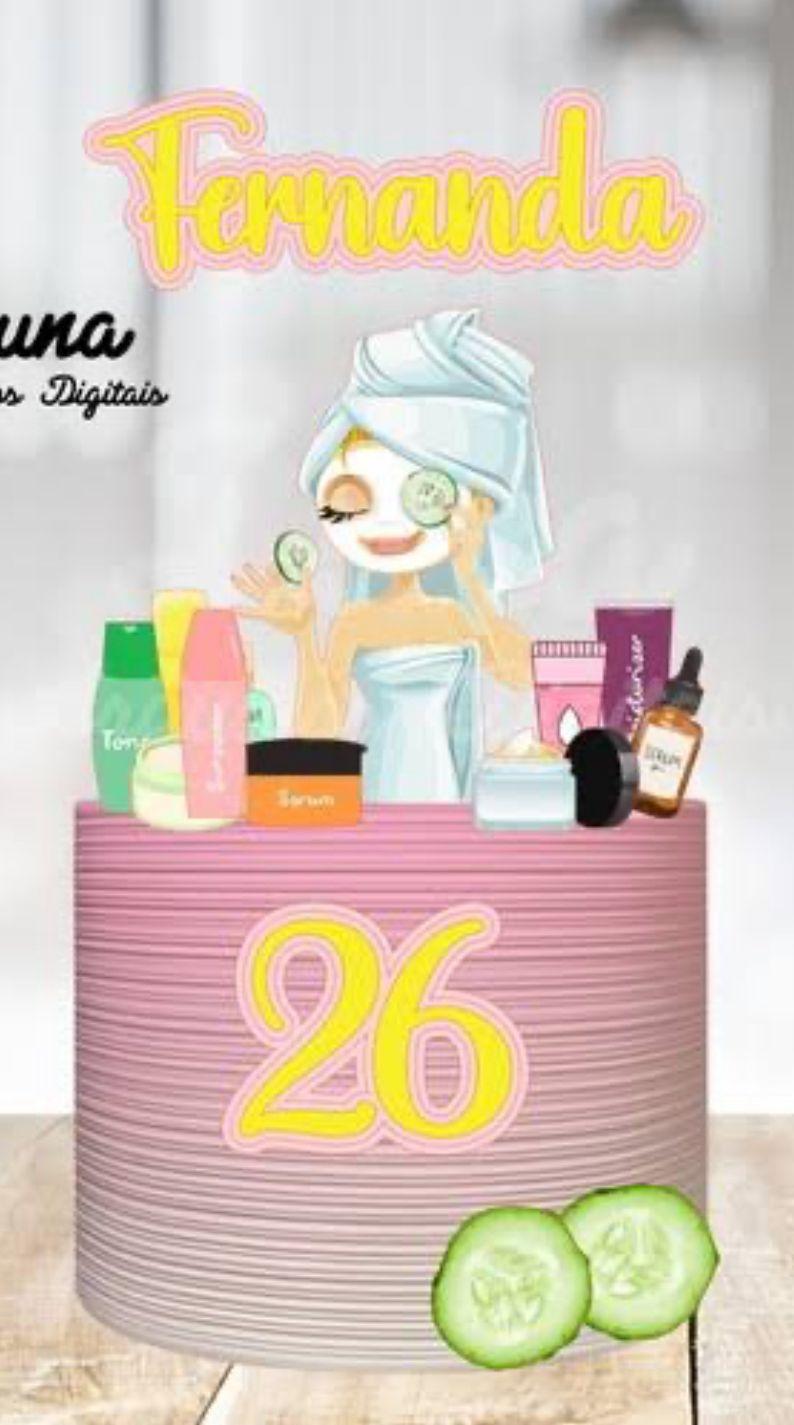 Topo de Bolo Skincare Fernanda - Studio