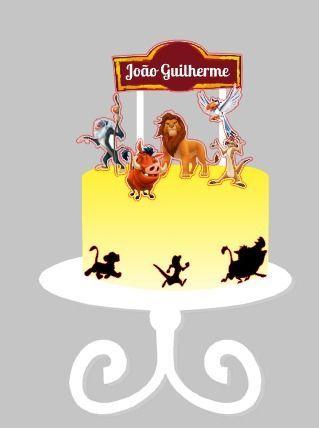 Topo de Bolo Rei Leão João Guilherme- Studio