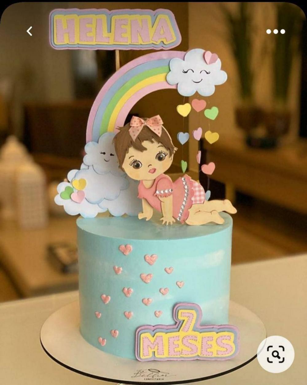 Topo de Bolo Chuvas de Amor Helena - Studio