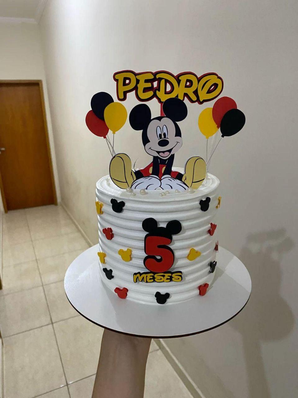 Topo de Bolo Mickey Pedro - Studio
