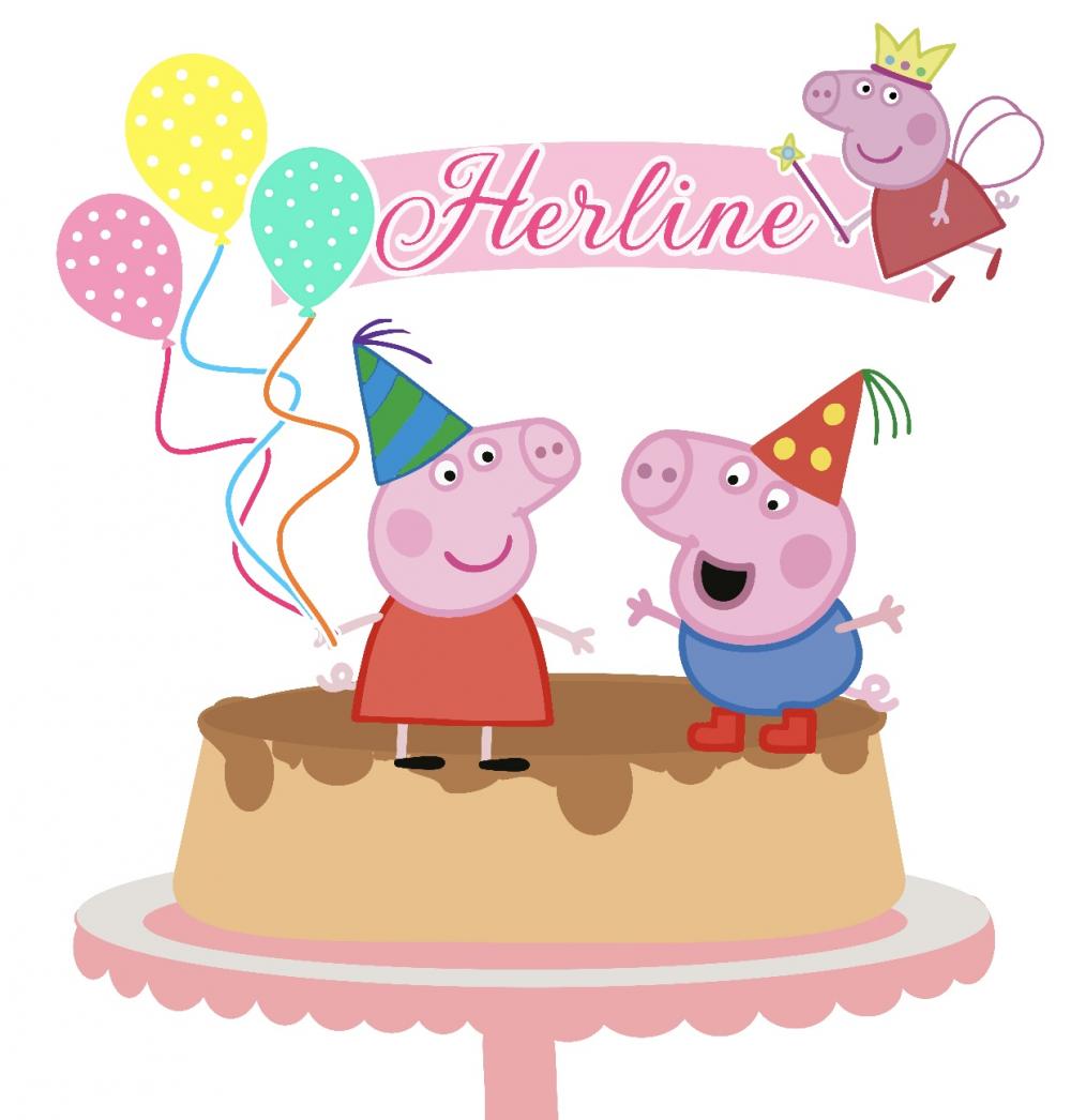 Topo de Bolo Peppa Herline - Studio