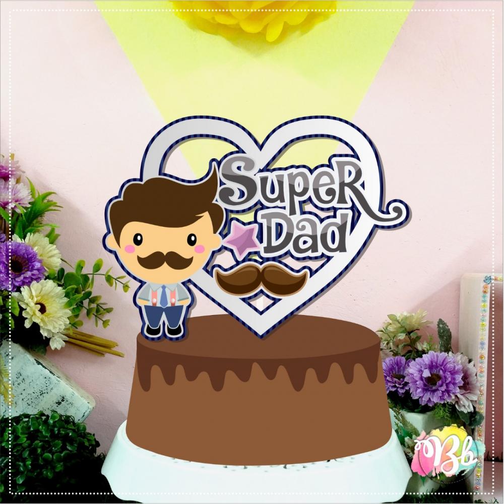 Topo de Bolo Super Dad - Studio