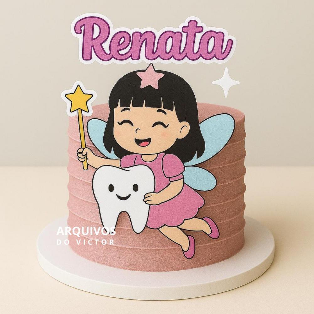 Topo de Bolo Fada do Dente Renata - Studio
