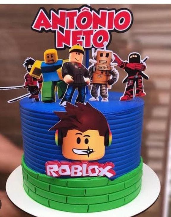 Topo de Bolo Roblox Antônio Neto - Studio