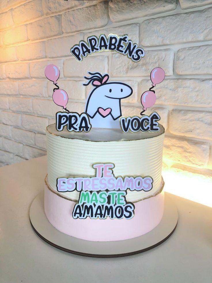 Topo de Bolo Flork Parabéns Pra Você- Studio